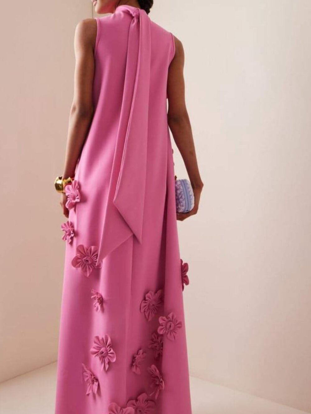 Floral Hot‑Pink Gown – Statement Formal Dress - Picture 3 of 3